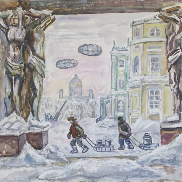Блокада Ленинграда рисунки