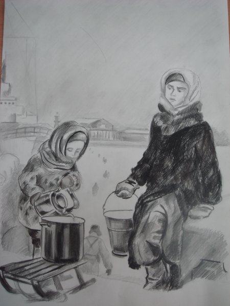 Блокадный Ленинград рисунки детей
