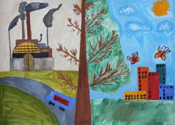 Экологический плакат чистый город