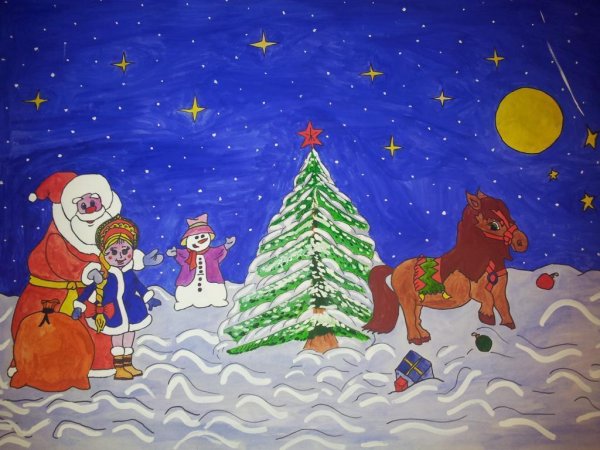 Конкурс рисунков зимняя фантазия