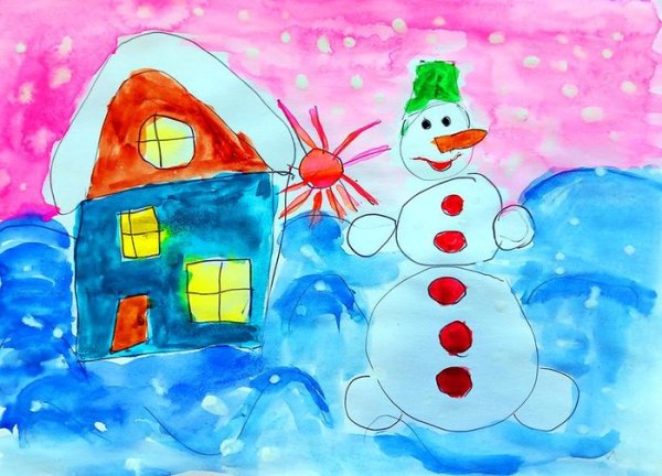 Зимние рисунки для детей
