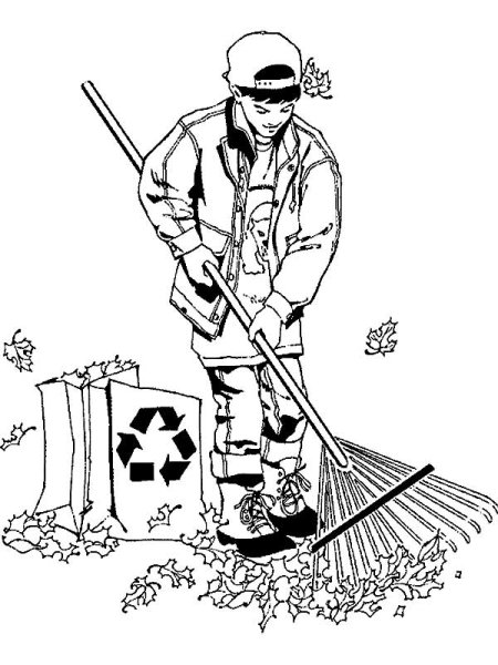 Дворник раскраска