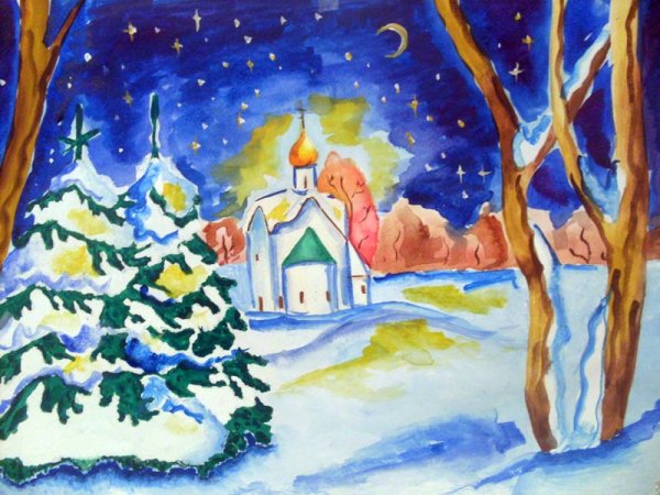Рождественские рисунки