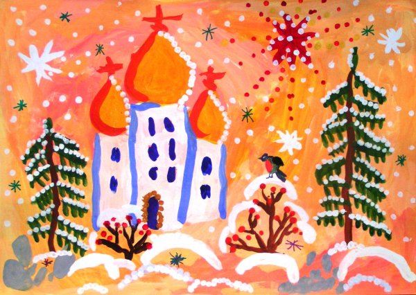 Рождество детский рисунок для конкурса
