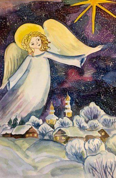 Ангел с рождественской звездой