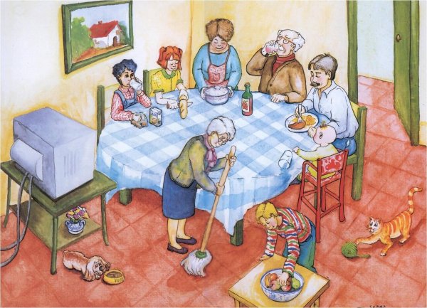 Картина семья для детского сада