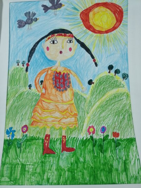 Семь девушек рисунок