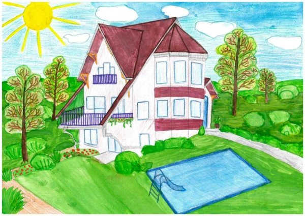 Рисование на тему дом