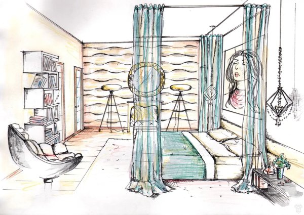 Раскраска комната