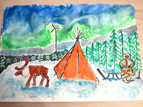 Рисование жителей севера