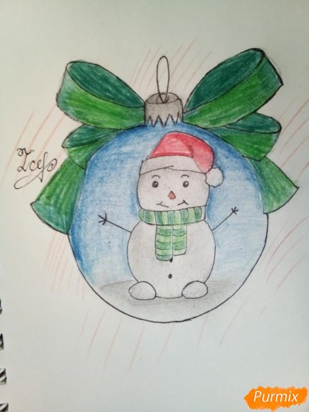 Рисование на тему новогодние игрушки
