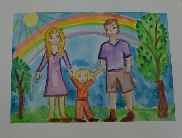 Рисунки на тему семья душа России