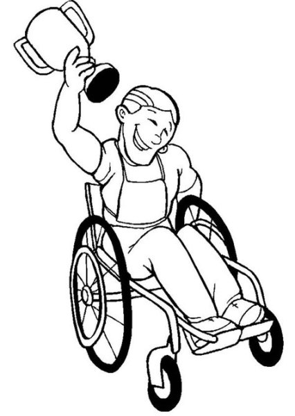 Инвалид раскраска