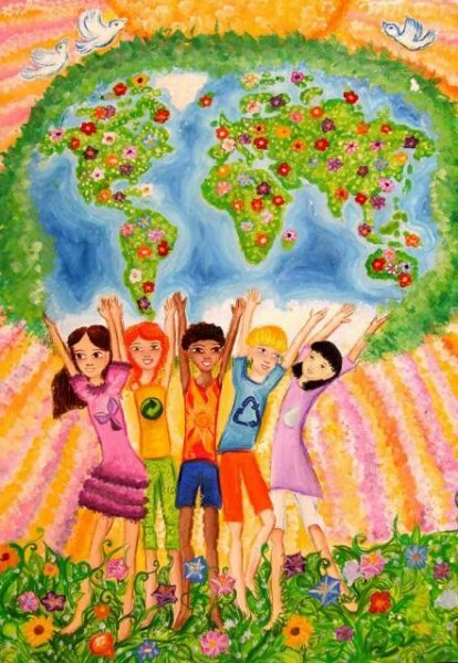 Детский рисунок Планета детства