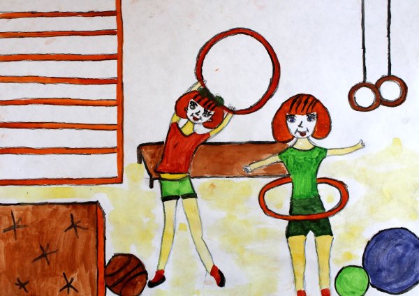 Рисунки детей по физкультуре