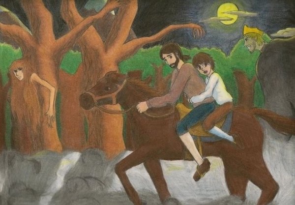 Рисунок к балладе Лесной царь