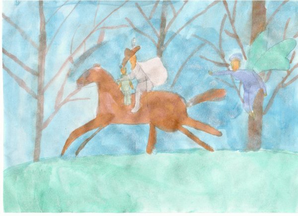 Нарисовать иллюстрацию к балладе Лесной царь