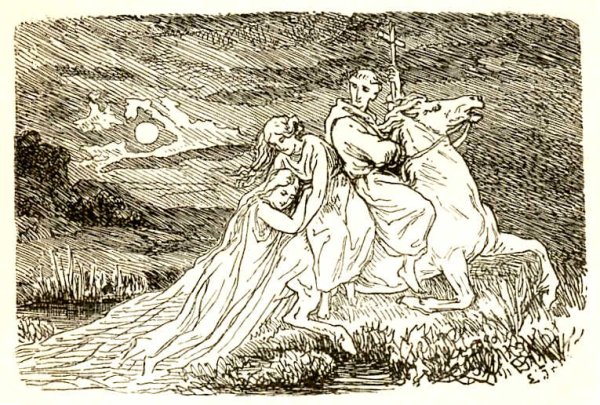 Раскраска к балладе Лесной царь ф Шуберта