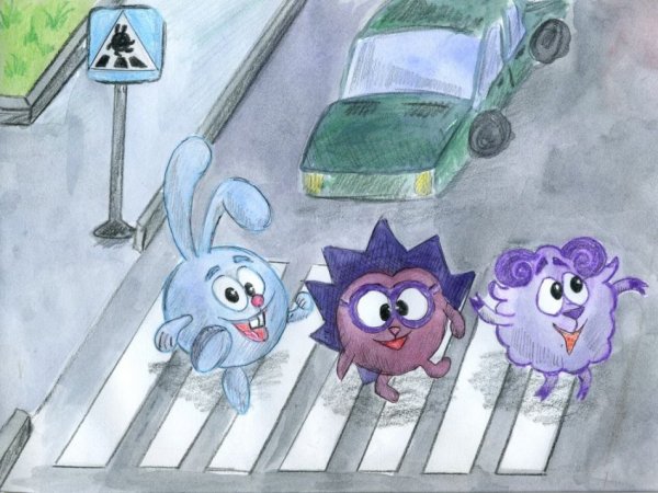 Рисунки на тему дорожное движение для детей