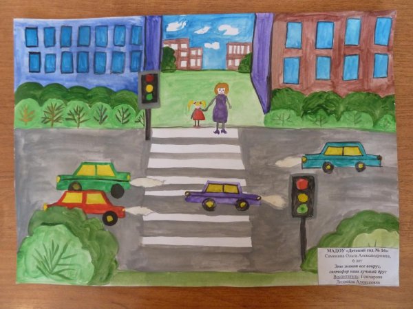 Конкурс рисунков по правилам дорожного движения