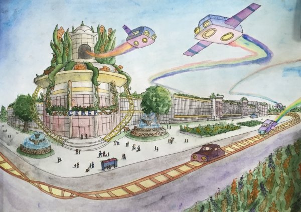 Эскиз города будущего