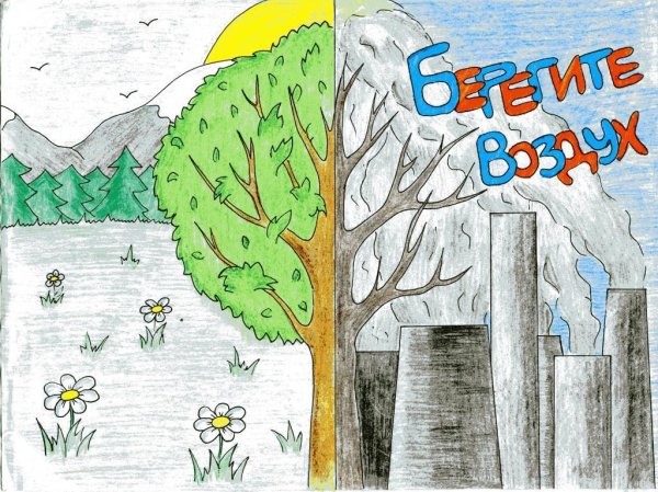 Плакат берегите воздух