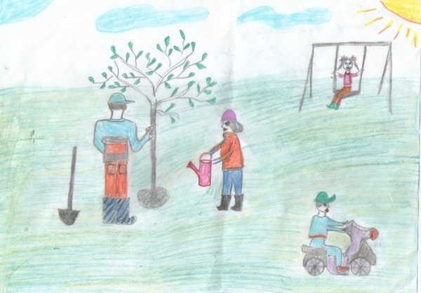 Рисование субботник в подготовительной группе