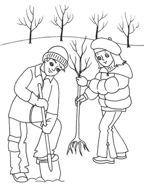 Раскраска. Весна