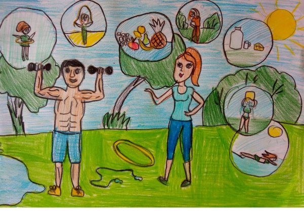 Нездоровый образ жизни рисунок