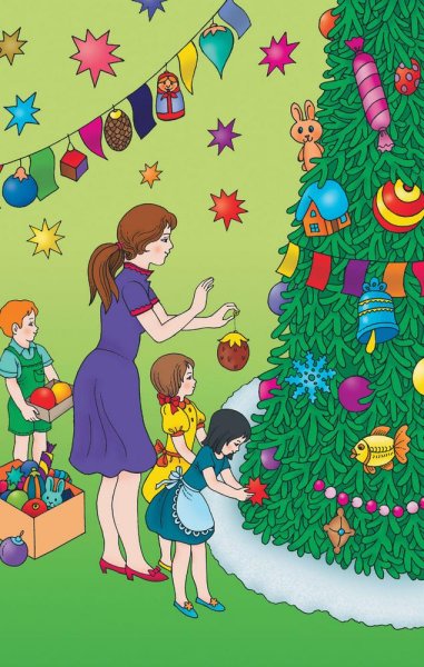 Дети украшают елку