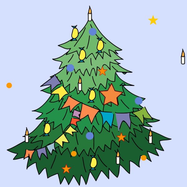 Новогодняя игра наряди елочку