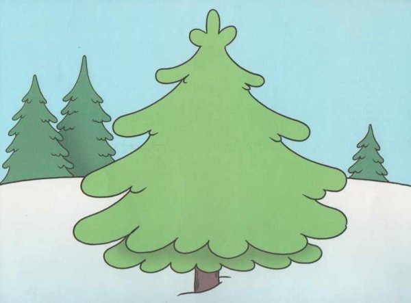 Аппликация елочка в лесу