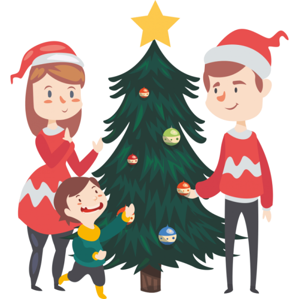 Новый год семья