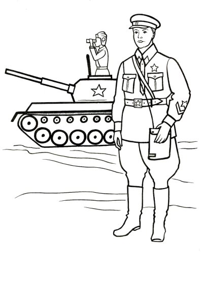 Солдат раскраска для детей