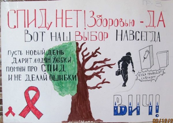 Плакат против СПИДА