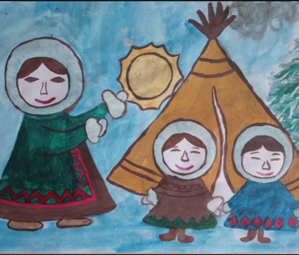 Рисунок на тему я живу в Югре