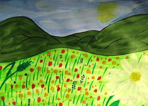 Детские рисунки степи