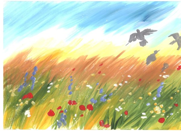 Детские рисунки на тему степь