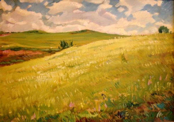 Пейзаж родного края рисунок