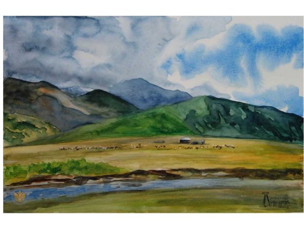 Зона степей рисунок