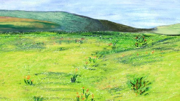 Степной пейзаж для детей