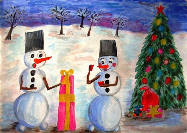 Рисуем зимнюю фантазию