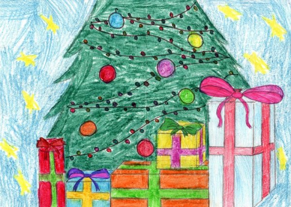 Рисунок на тему Рождественские фантазии