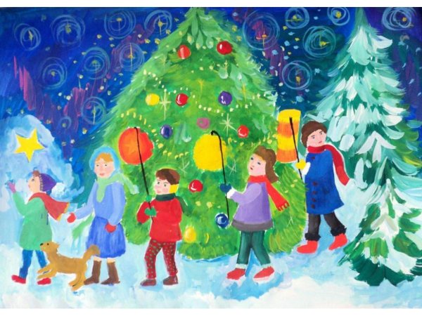 Новогодние фантазии рисунки для детей