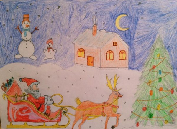 Рисование зимние фантазии