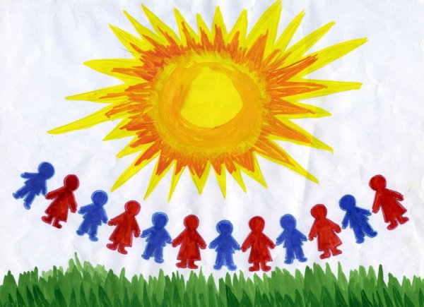 Детские рисунки о мире и дружбе