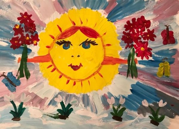 Рисование солнце с детьми