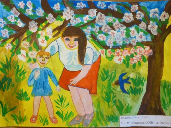 Рисунок я и моя мама на конкурс