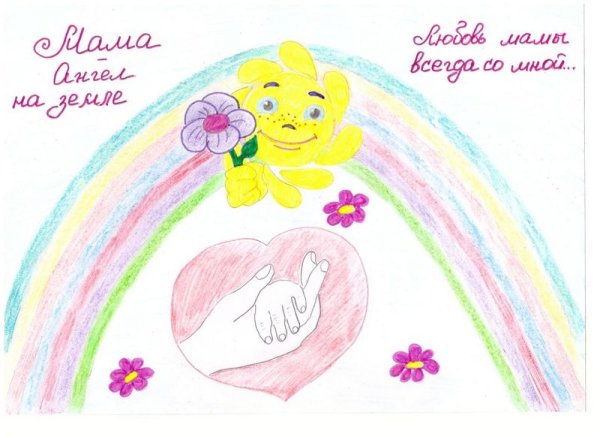 Рисунок на тему мама ангел на земле