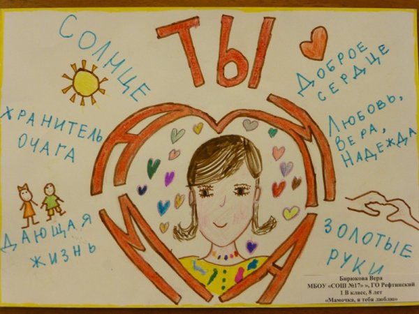 Конкурс рисунков мама я тебя люблю